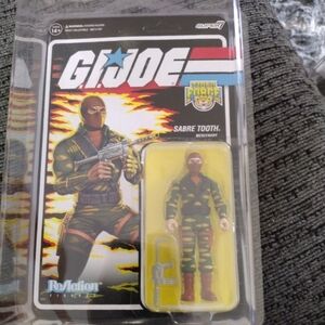 G.I. Joe Sabre Tooth Action Figure - Green Camo. Unpunched.